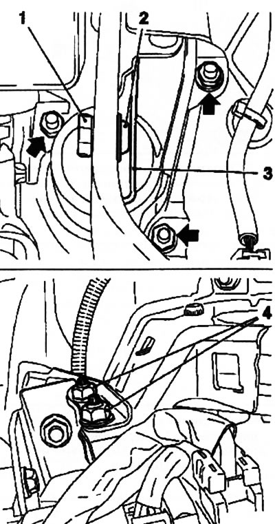 Снятие и установка сборки педали ножного тормоза (Опель Корса С 2000 ...