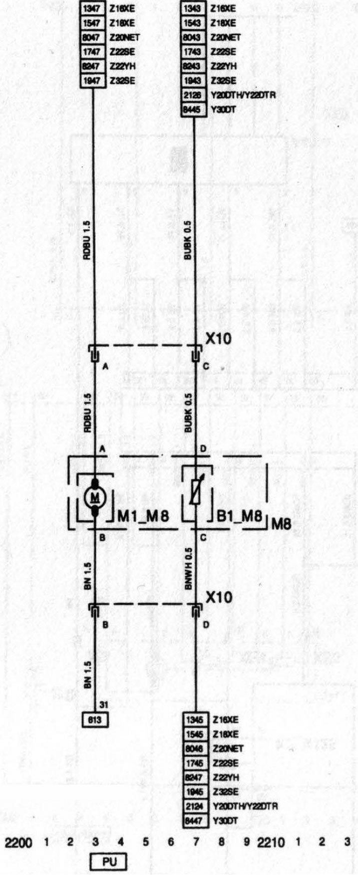 Электросхема топливного насоса (Опель Вектра С 2002-2008 ...