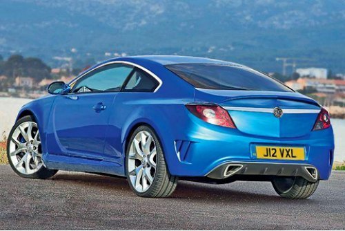 Треугольные выхлопные трубы и стильные «жабры» на бамперах, видимо, станут привилегией Calibra OPC.