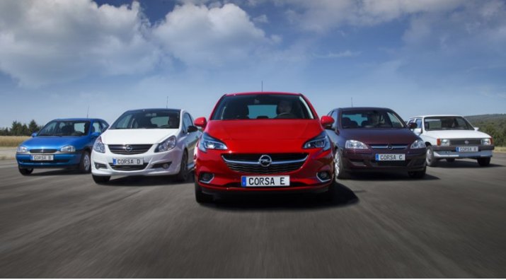 Opel Corsa B, D, E, C и A. Модель стала одной из самых популярных в гамме Опеля (планку в 10…