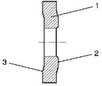 Camshaft Drive Gear Diagram: 1 - pressure plate of the camshaft drive gear; 2 - outer side for…