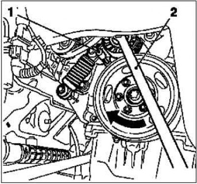 Как снять генератор корса д V-ribbed belt replacement (Z10XE, Z10XEP, air-conditioned) (Opel Corsa C 2000-20