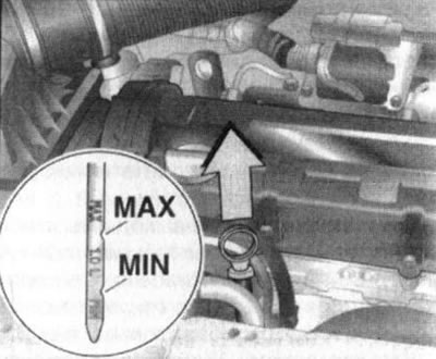 4.10b. Engine oil level dipstick - option B