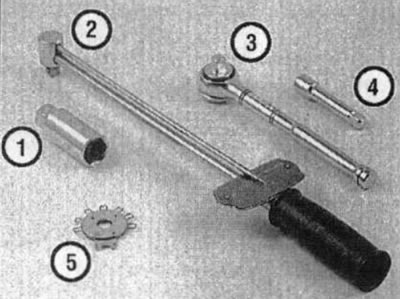 22.2. Tools required for replacing spark plugs: