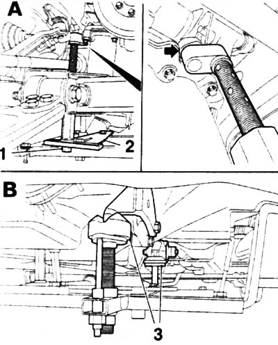 5.14. Installation and adjustment of the Opel-KM-6169 fixture supports: 1. Fastening nut of the…
