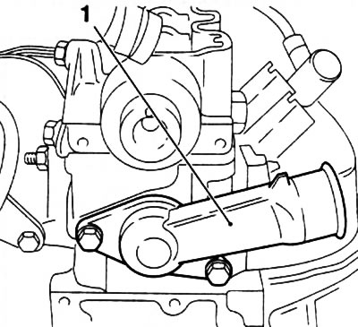 9.18. Thermostat housing (1) (z16SE engine)