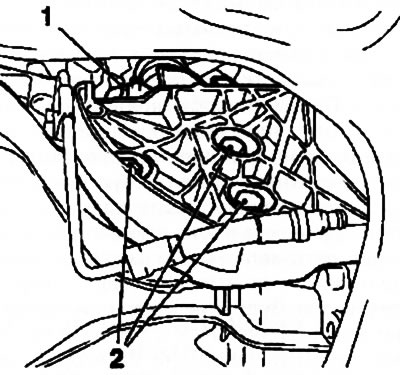 7.8b. Clutch control module bracket mounting bolts (2) (models with Easytronic): 1. Wiring Fixing…