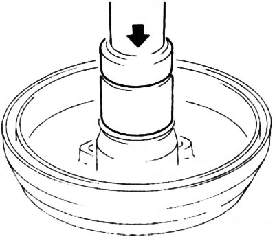 10.6a. Installing the wheel bearing into the brake drum