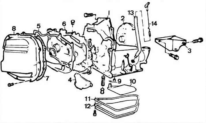 Hydromechanical gearbox housing: