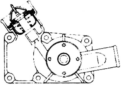 Сиять шланг охлаждающей жидкости с патрубка.
