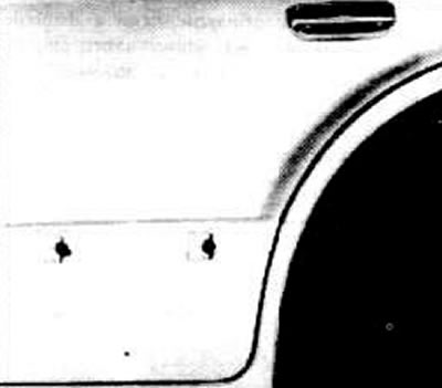 Загонять заклепку A- (OPEL-№164361) с помощью обычного инструмента.