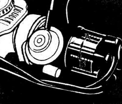 The ignition timing is set correctly if the notch on the belt pulley is comfortably opposite the…