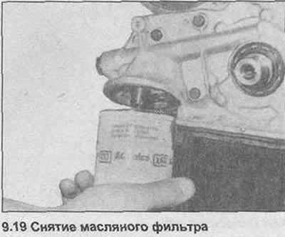 19. Odkręcić filtr oleju od obudowy pompy oleju (zdjęcie).