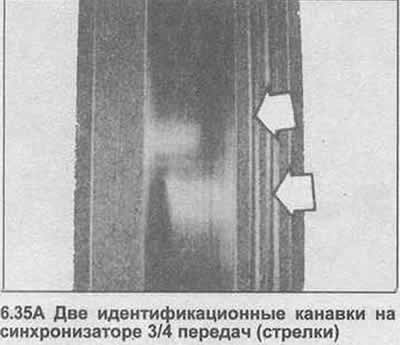 34. Уградите игличасти лежај зупчаника 3. степена преноса, затим зупчаник и прстен синхронизатора…