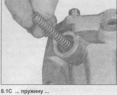 1. Using the tool described in Chapter 4 item 5, remove the special covers, springs and plungers…