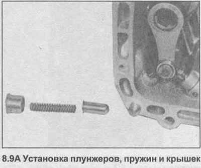 9. Install plungers, springs and caps. Use a mallet to drive the caps completely into the housing,…