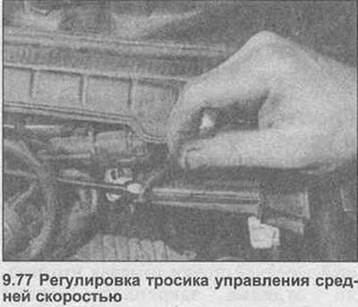 77. Затегните матицу за монтажу водича док се не елиминише прогиб кабла и шипка не почне да помера…