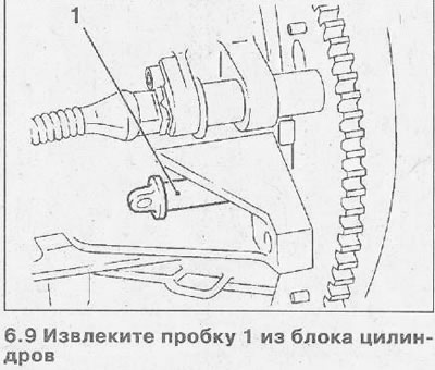 9. Выміце корак 1 з блока цыліндраў (гл. ілюстрацыю).