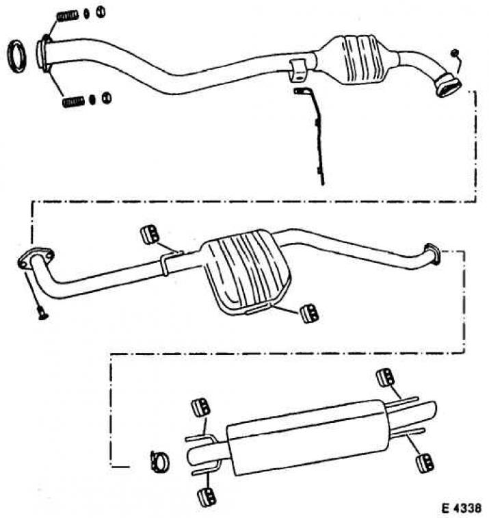 Система выпуска отработавших газов дизельных двигателей (Опель Омега В ...