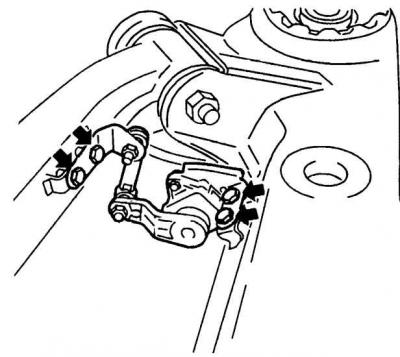 1. Remove the left wheel.
