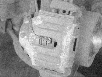 3. Assess the thickness of the pads by looking into the inspection hole in the caliper body. If the…