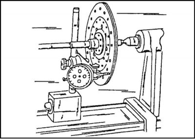 Checking the end runout of the driven disk