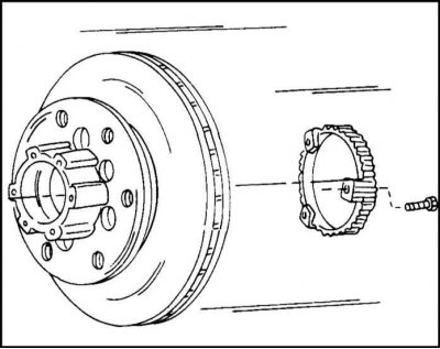 2. Извадете ротора от вътрешната страна на главината на колелото.