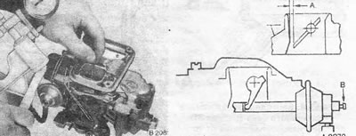Figure 3.12. Checking the gap between the edge of the valve and the carburetor wall: A. See.…