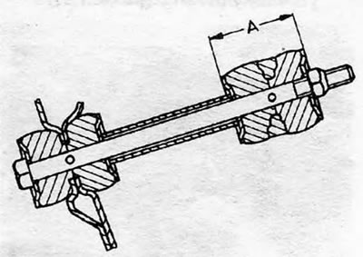 Figura 6.15. Schema de fixare a vârfului barei antiruliu: A = 38,0 mm.