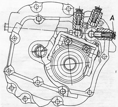 Малюнак 6.33. Зняцце ланцужка штока 5 перадачы - каробка перадач F10.5.
