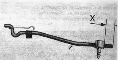 11.33. ábra: A vezérlőkar beszerelési rajza:X = 8,0 mm (0,31 hüvelyk)
