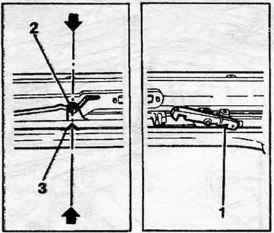 Figure 11.79. Setting up the roof hatch design. 1. The lever that fell into the recess; 2. Guide…