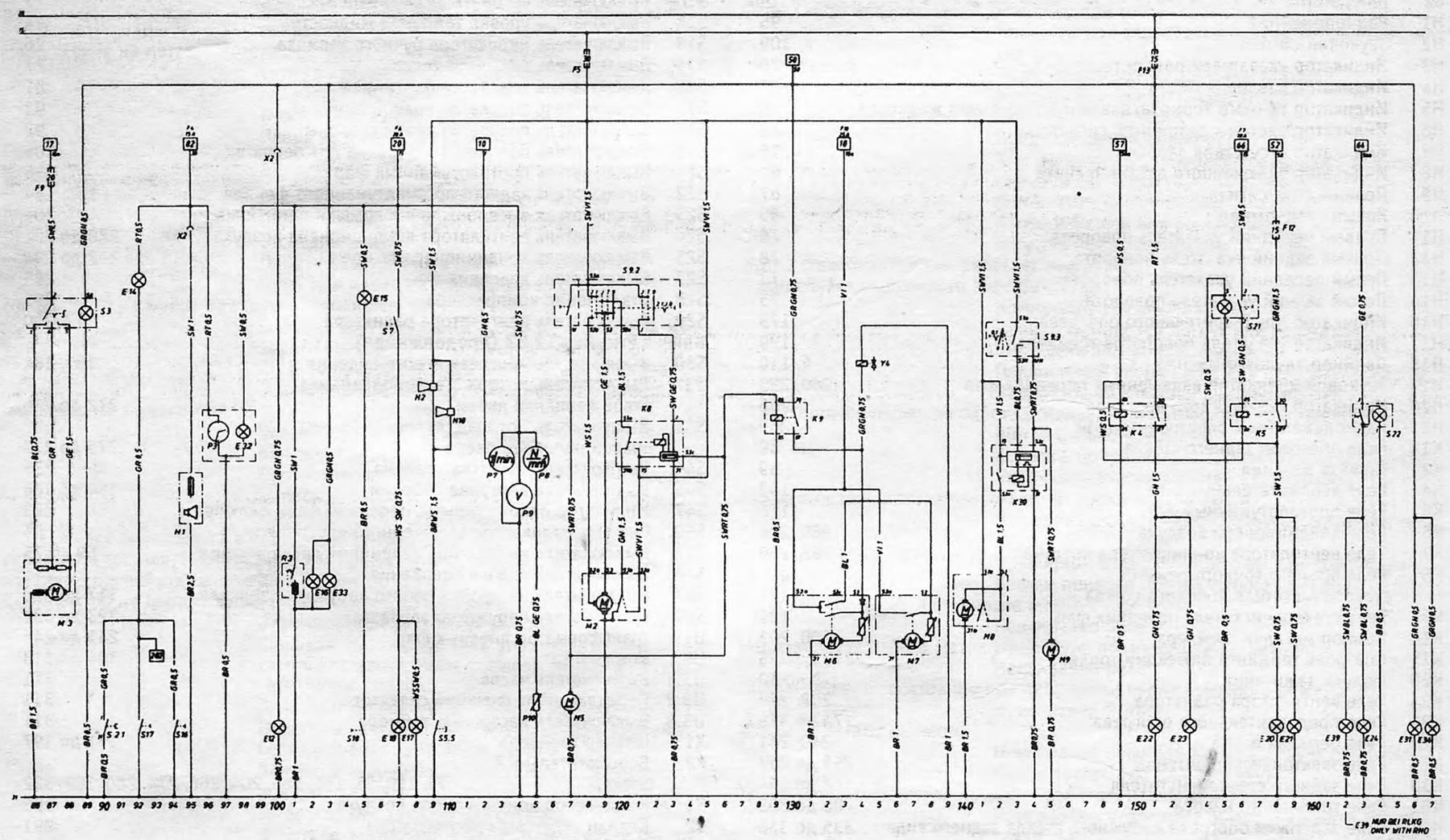 Figure 12.87. Electrical diagram for models produced before 1983 (continuation)