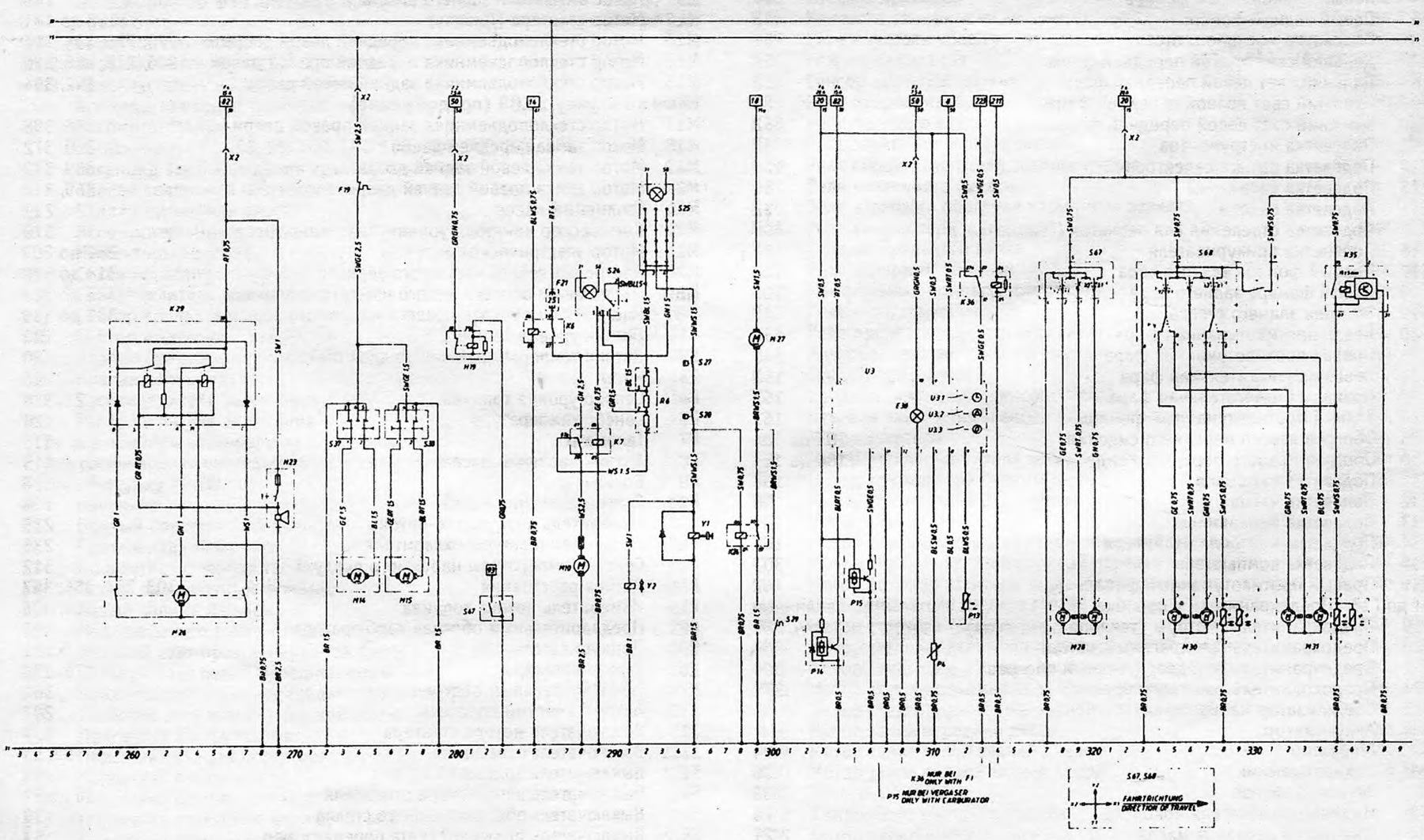 Figure 12.87. Electrical diagram for models produced before 1983 (continuation)