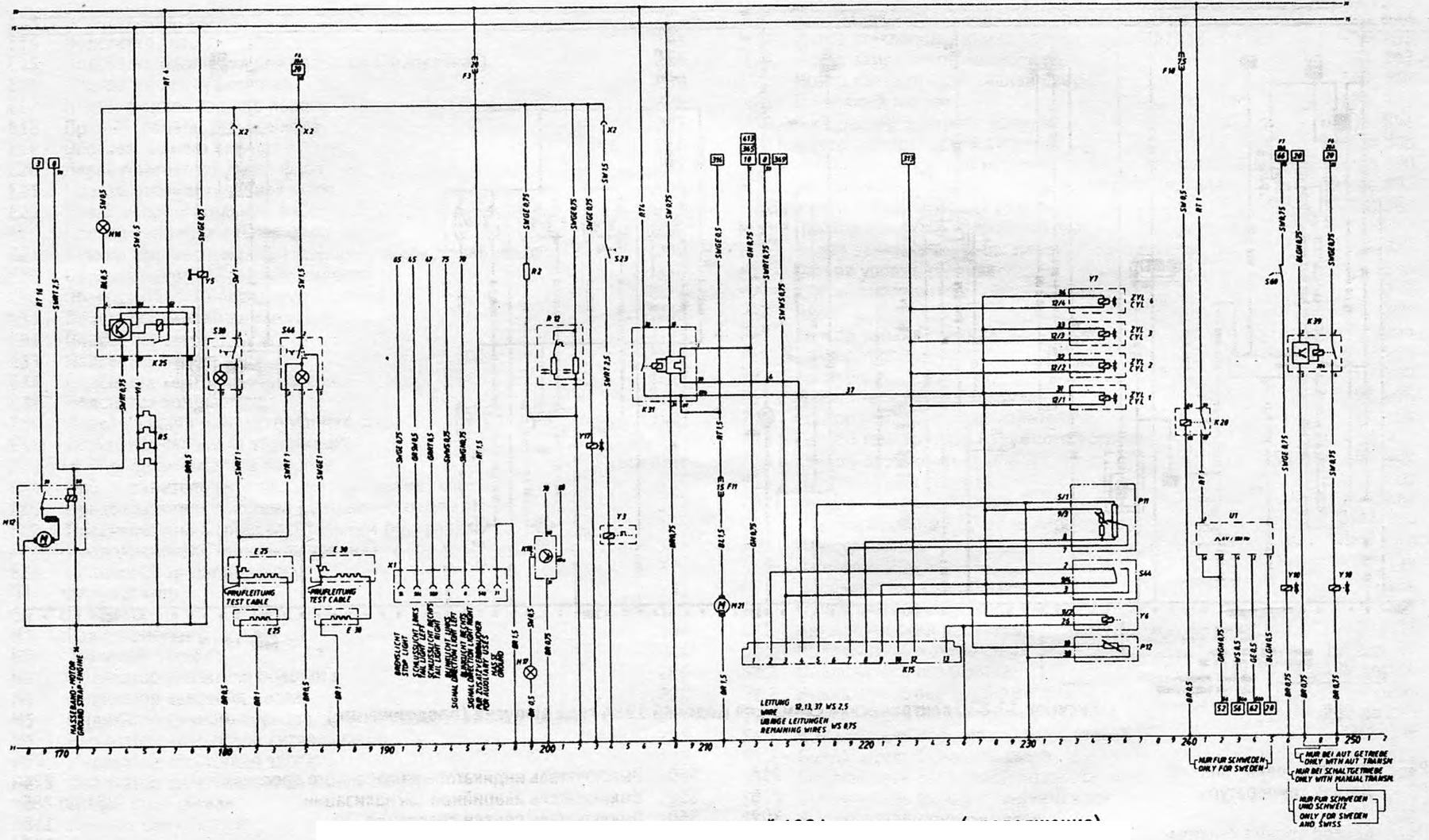 Рисунок 12.88. Электрическая схема для моделей 1984 года выпуска (продолжение)
