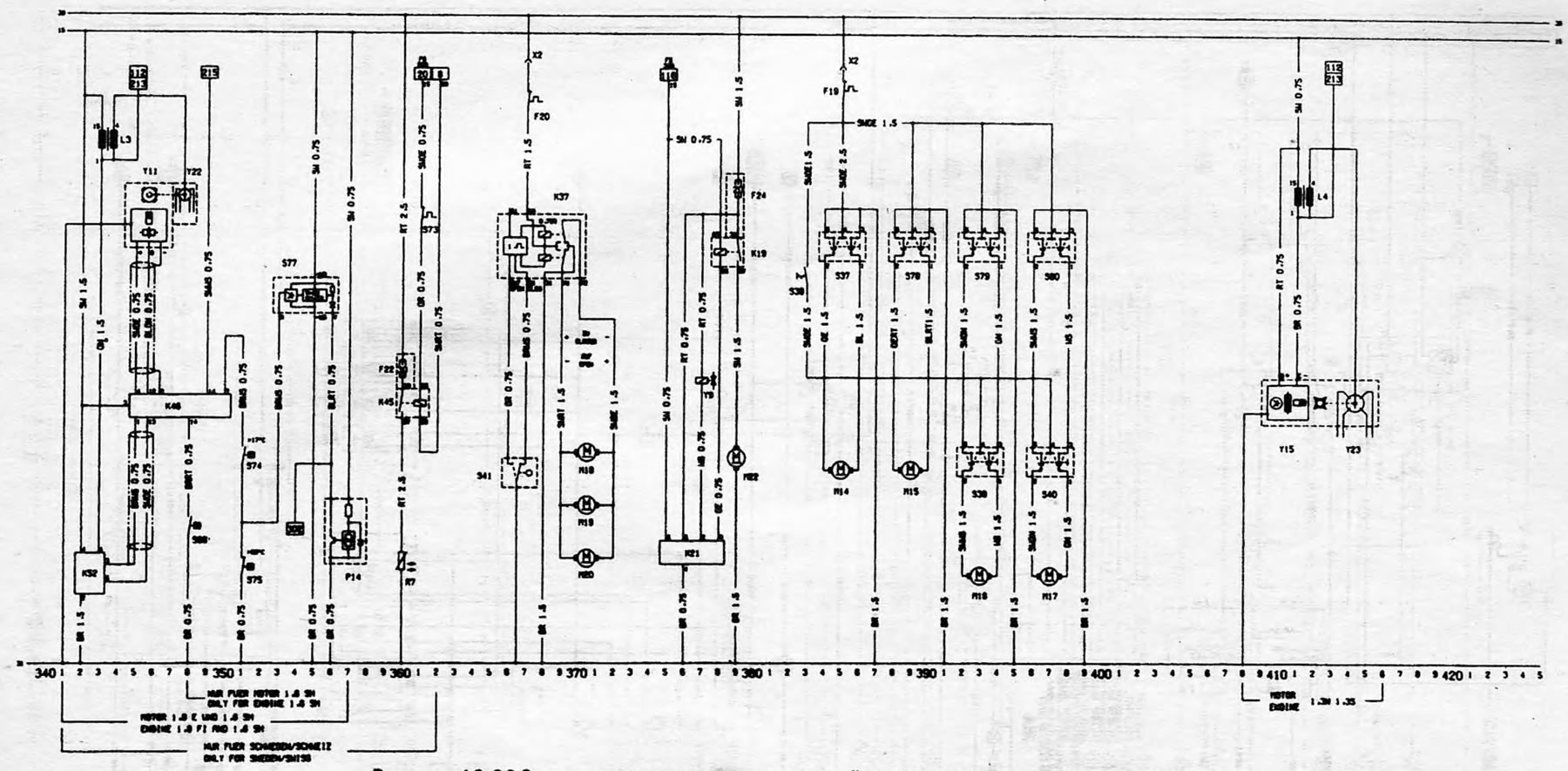 Рисунок 12.88. Электрическая схема для моделей 1984 года выпуска (продолжение)