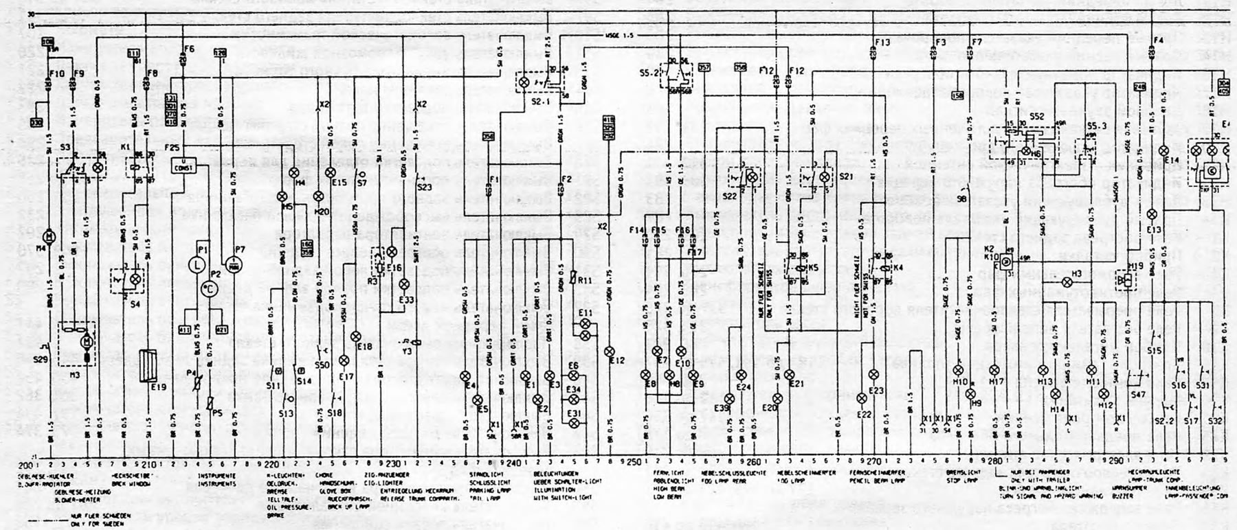 Рисунок 12.89 Электрическая схема для моделей 1985 года выпуска (продолжение)