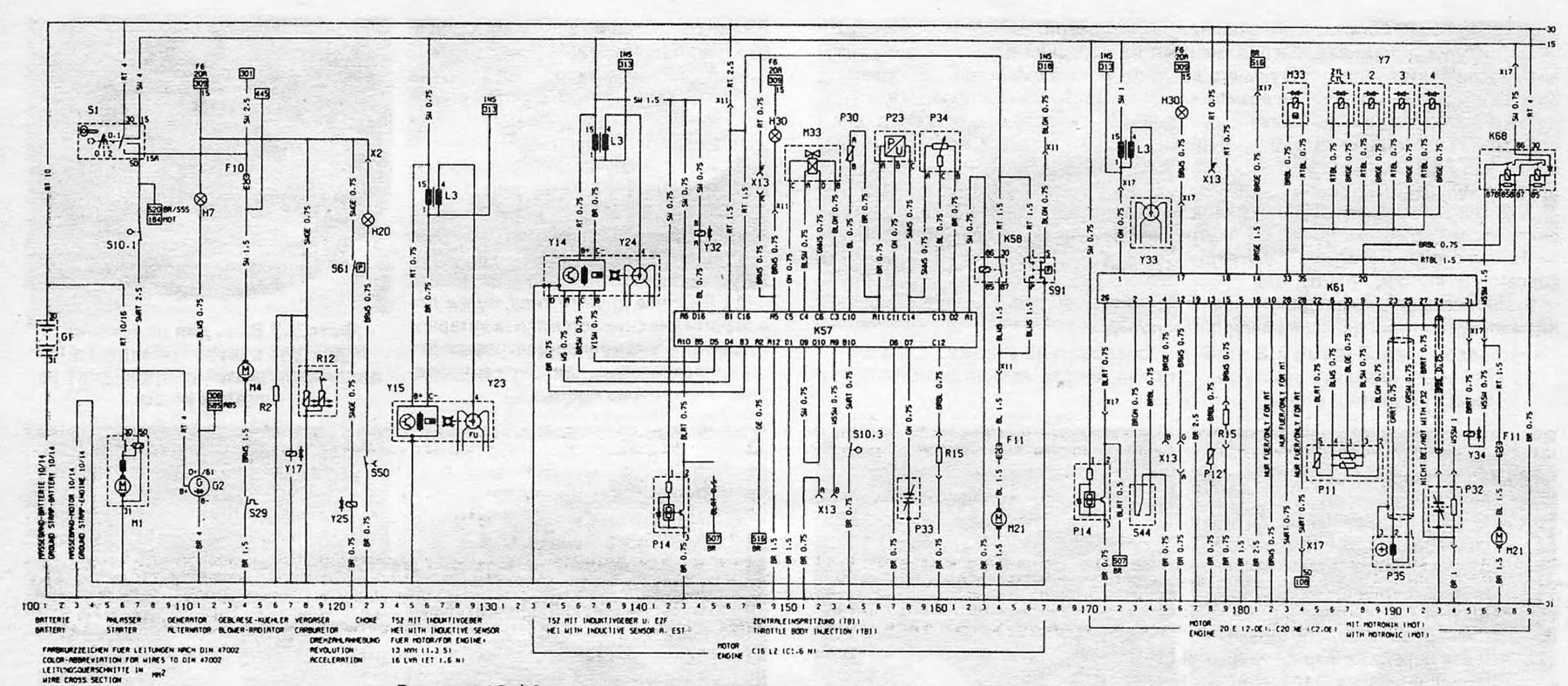 Rysunek 13.6. Schemat elektryczny dla modeli produkowanych od 1987 r
