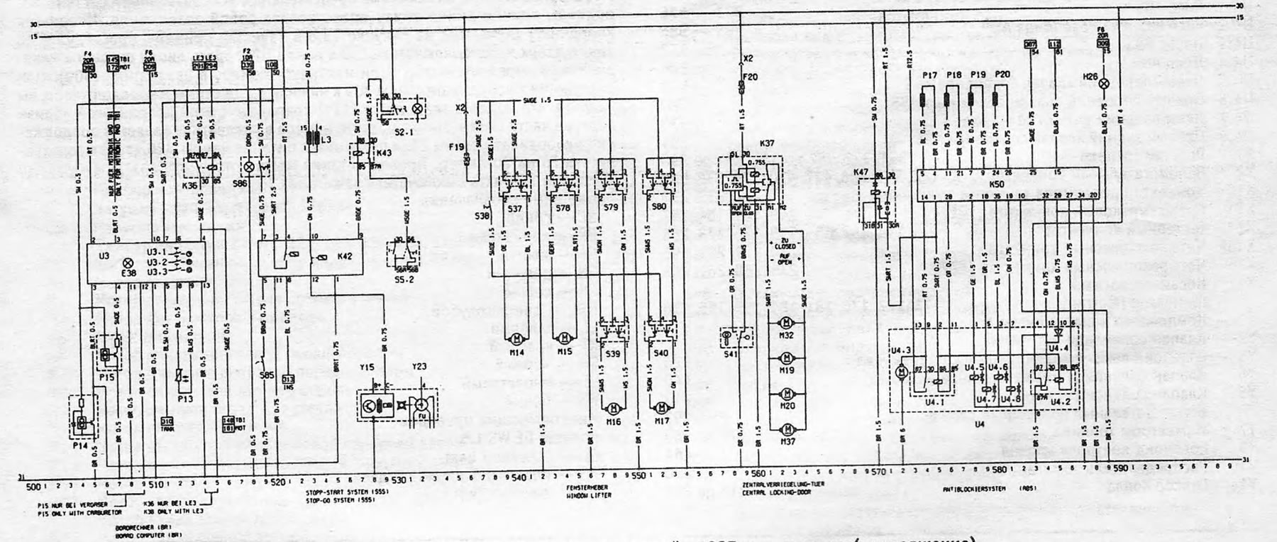 Rysunek 13.6. Schemat elektryczny dla modeli produkowanych od 1987 r (kontynuacja)