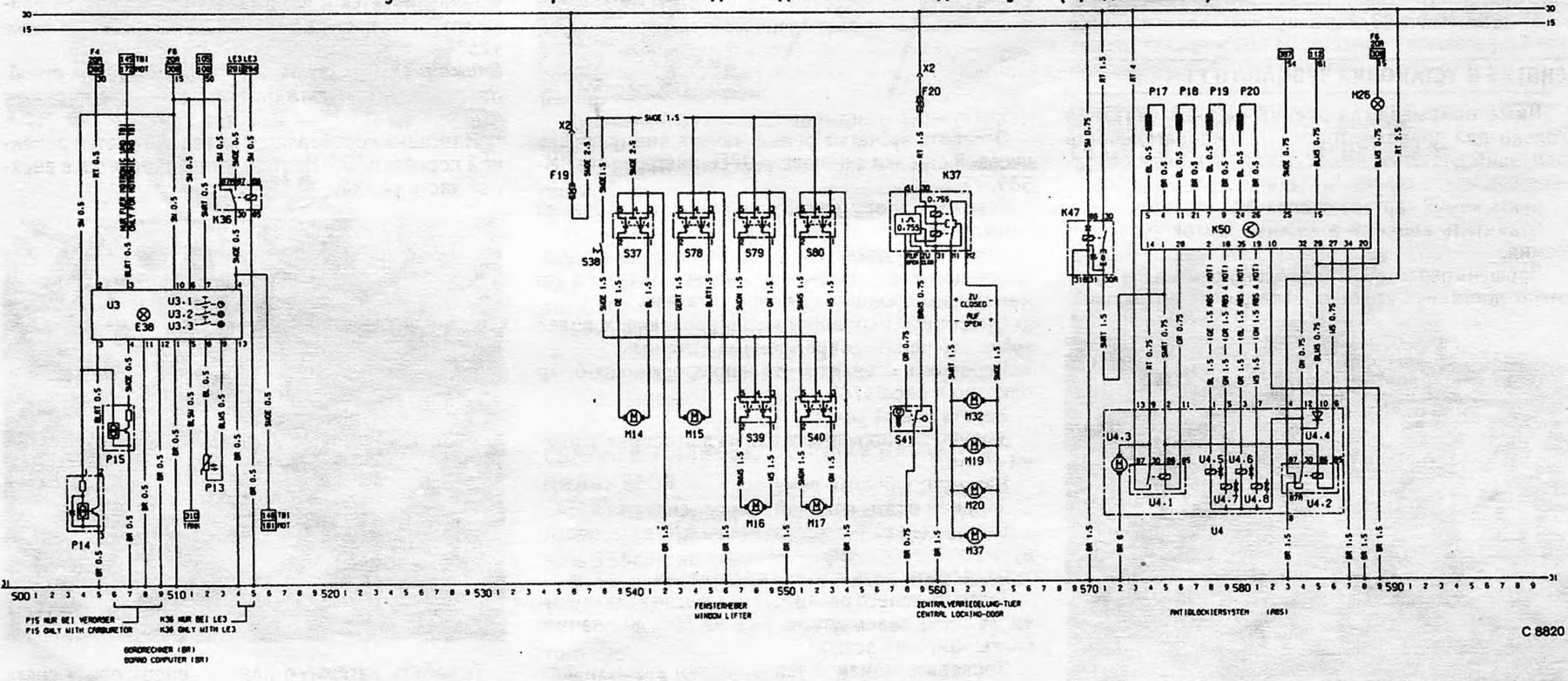 Rysunek 13.7. Schemat elektryczny dla modeli produkowanych od 1988 r (kontynuacja)