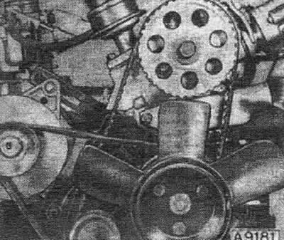 The tension is checked on the driven branch of the belt drive «B». The device is installed in the…