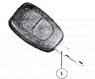 1 - Radio remote control, ignition key, door lock and fuel filler cap.