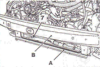 Figure 3.18. Remove the fastening 7 of the power steering pipe and move it to the side, the lower A…