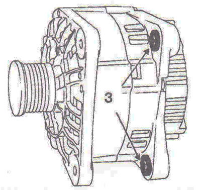 Figure 4.109. To facilitate installation of the generator, clamp bushings A.