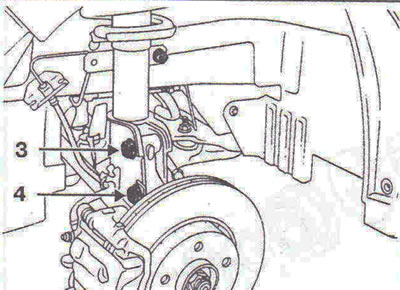 Figure 5.30. Remove the side protective pads of the mudguards, the right front wheel, unscrew the…