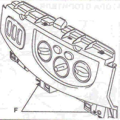 Figure 9.7. Unscrew the two bolts securing the F control panel to the bracket.