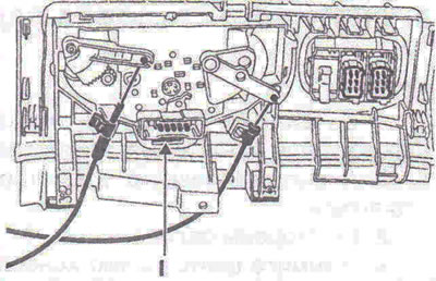 Figure 9.8. Press the lower spring latch I and remove the control panel.