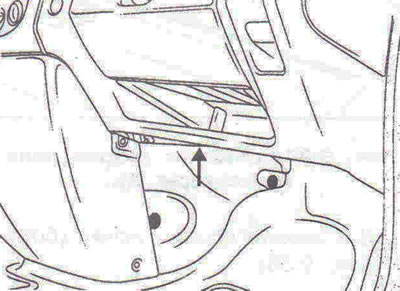 Figure 9.31. Location of the evaporator sensor.