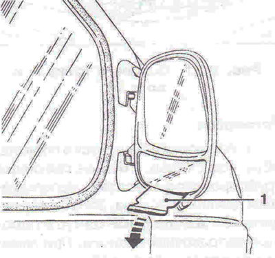 Figura 9.32a. Îndepărtați sticla reflectorizantă inferioară de pe oglinda retrovizoare folosind un…