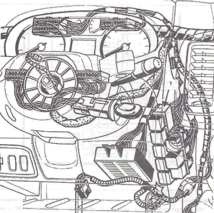 Figure 9.49. Relay block 1 is located in the passenger compartment on the driver's side.